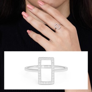 Diamond Rectangle Ring