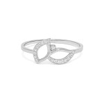 Diamond Leaf Harmony Ring