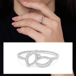 Diamond Leaf Harmony Ring