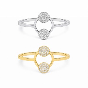 Double Orbit Diamond Ring