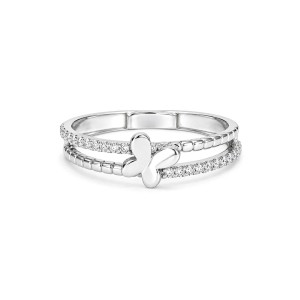 Diamond Butterfly Bangle Ring
