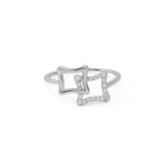 Twinkling Squares Diamond Ring