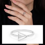 Triangle Shine Diamond Ring