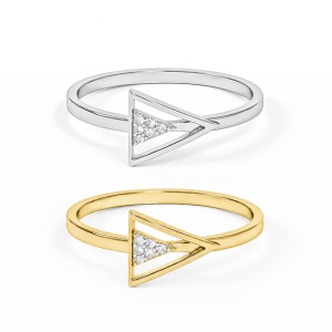 Triangle Shine Diamond Ring