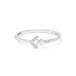 Geometric Link Diamond Ring