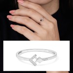Geometric Link Diamond Ring