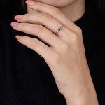 Geometric Link Diamond Ring
