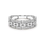 Architectural Diamond Link Ring