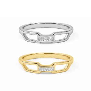 Modern Frame Diamond Ring