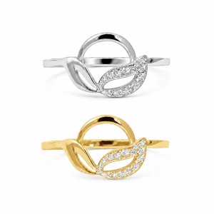 Leaf Harmony Diamond Ring