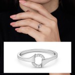 Circle Arrow Diamond Ring