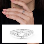 Geometric Harmony Diamond Ring