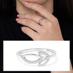 Leaf Whisper Diamond Ring