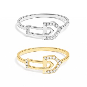 Arrow Link Diamond Ring