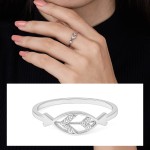 Diamond Leaf Whisper Ring