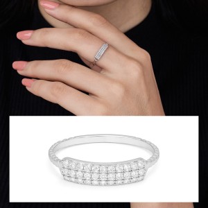 Radiant Rows Diamond Ring