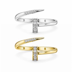 Spiral Diamond Wrap Ring