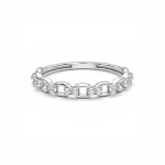 Oval Link Diamond Ring