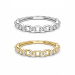 Oval Link Diamond Ring
