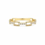 Chain Link Diamond Ring