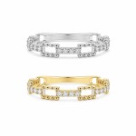 Chain Link Diamond Ring