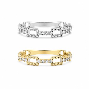 Chain Link Diamond Ring