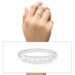 Hearts Row Diamond Ring