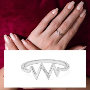 Heartbeat Diamond Ring
