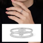 Diamond Dual Band Ring