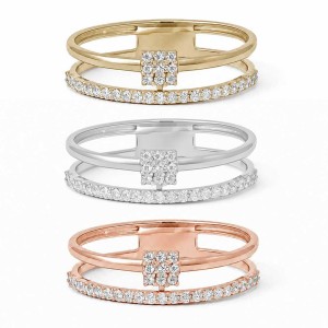 Diamond Dual Band Ring