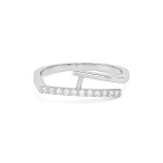 Diamond Bar Twist Ring