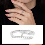 Diamond Bar Twist Ring