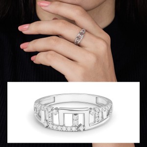 Diamond Geometry Elegance Ring