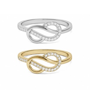 Infinity Knot Diamond Ring