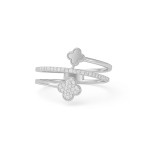 Twin Clover Diamond Ring