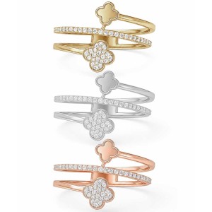 Twin Clover Diamond Ring