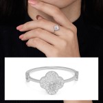 Radiant Clover Diamond Ring