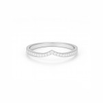 Diamond V-Curve Ring