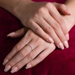 Diamond V-Curve Ring