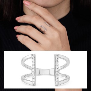 Radiant Balance Diamond Ring