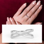 Criss Cross Diamond Ring