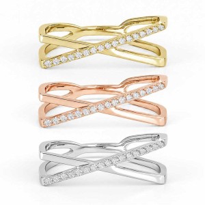 Criss Cross Diamond Ring