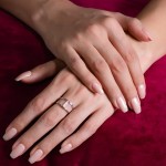 Modern Grid Diamond Ring