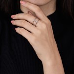 Modern Grid Diamond Ring
