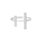 Twin Bars Diamond Ring