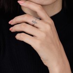 Twin Bars Diamond Ring