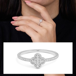 Diamond Clover Ring