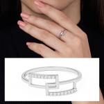Modern Harmony Diamond Ring