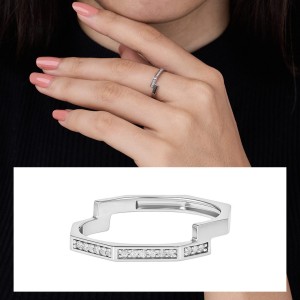 Edge Harmony Diamond Ring