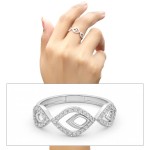 Diamond Wave Harmony Ring